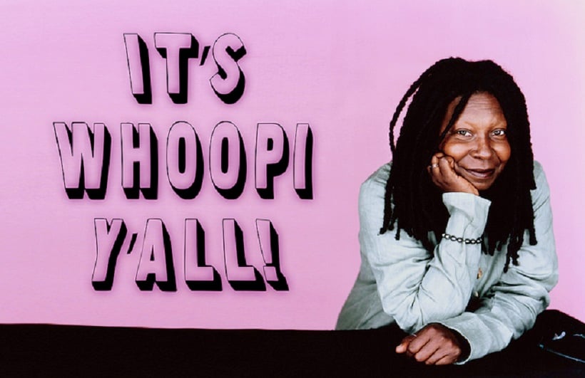Celebrity marijuana Investors. Pic of Whoopi saying "It's Whoopi y'all"
