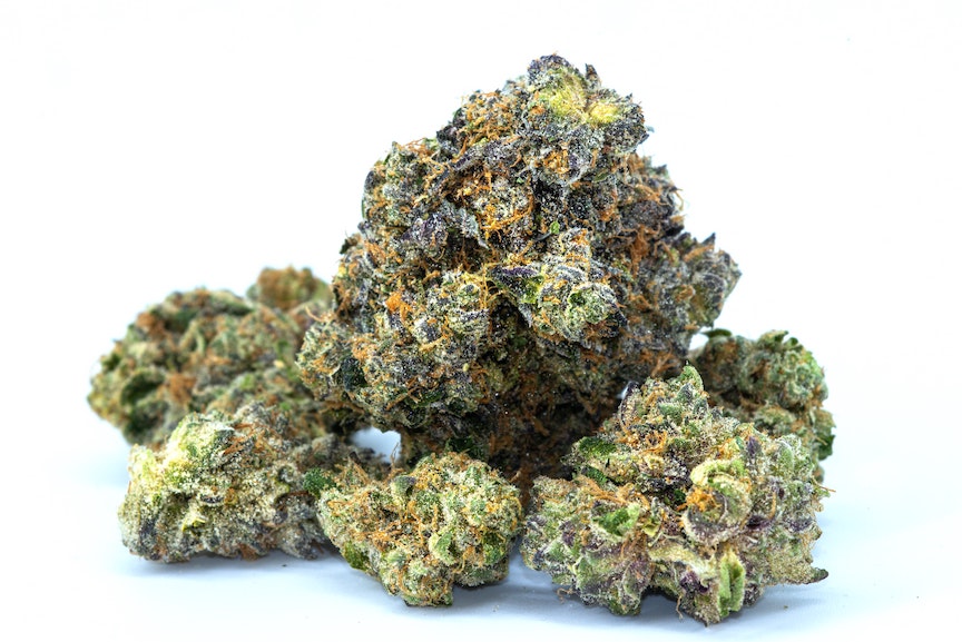 The Strongest Cannabis Strains on white background