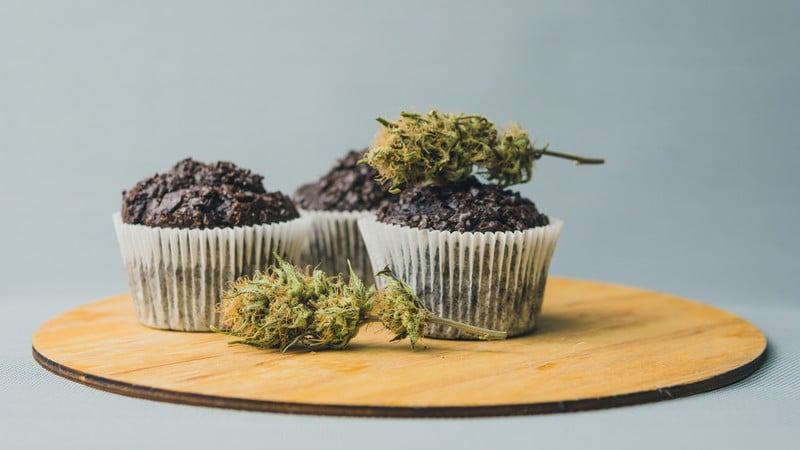 Cannabis on top of brownies. Quick and Easy Marijuana Recipes
