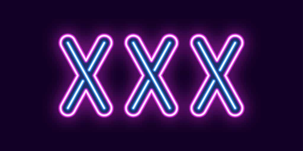 XNXX. XXX sign. 