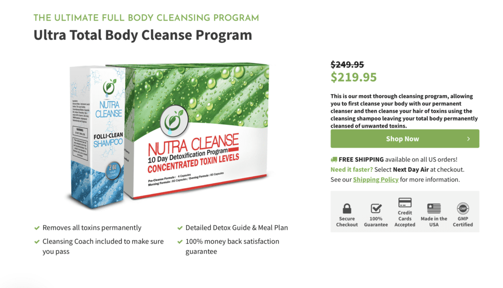 Ultra Total Body Cleanse Program