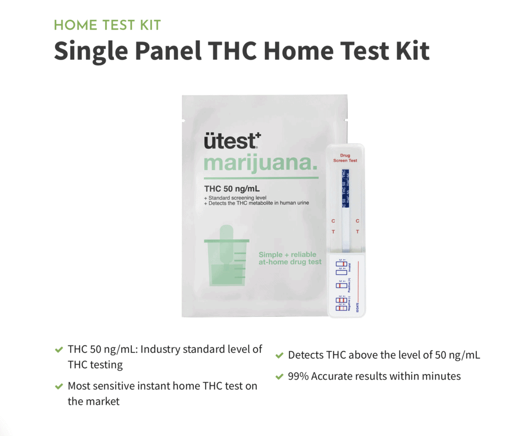 Nutra Cleanse Single panel at home test kit. 